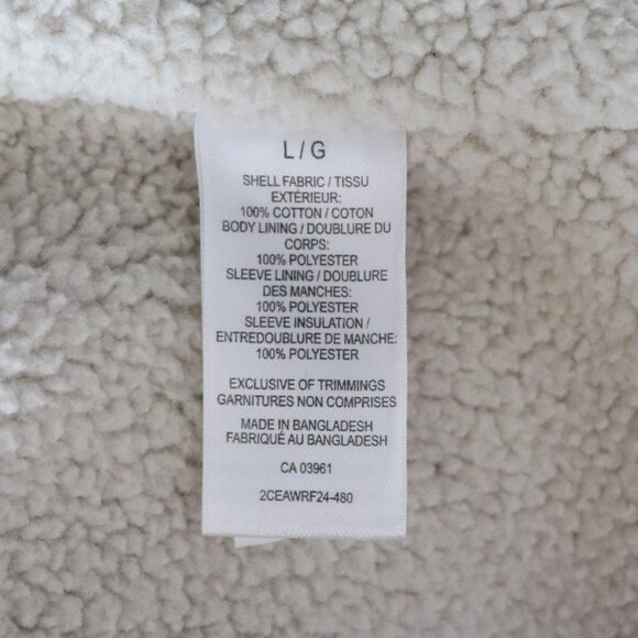 Wind River Men's Sz L HyperDri Sherpa Lined Collared Flannel Elbow Patch Jacket - Picture 15 of 16